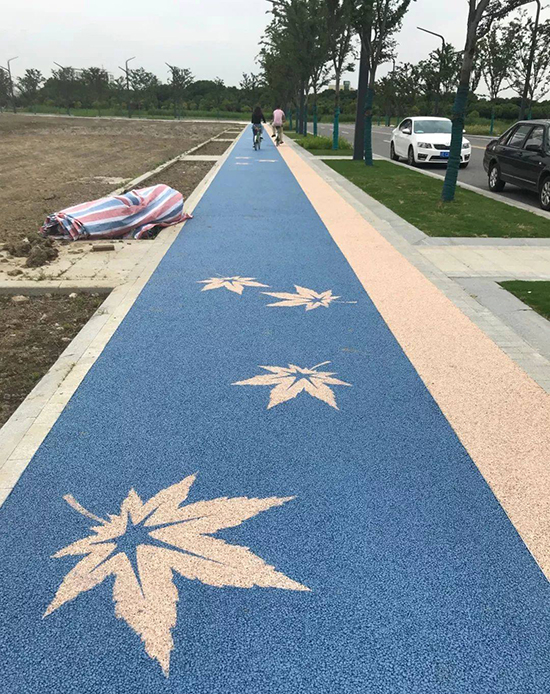 山東膠粘石路麵施工